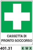 Cartello CASSETTA PRONTO SOCC..mis.245x325 C-401.31X Cartelli