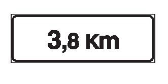 Cartello 105x35 cm Lamiera Scatolata Classe 2 DISTANZA