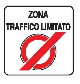 Cartello 40x40 cm Alluminio Scatolato Classe 2 FINE ZONA A TRAFFICO LIMITATO