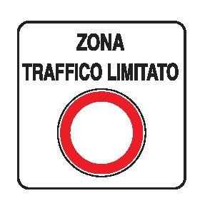 Cartello 40x40 cm Lamiera Scatolata Classe 1 ZONA A TRAFFICO LIMITATO