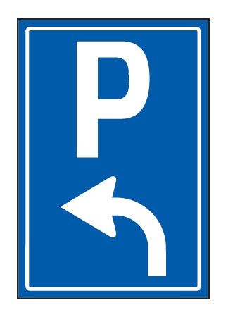 Cartello 40x60 cm Alluminio Scatolato Classe 1 PREAVVISO DI PARCHEGGIO A SINISTRA
