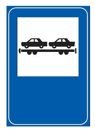 Cartello 40x60 cm Lamiera Scatolata Classe 1 AUTO SU TRENO