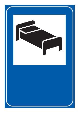 Cartello 40x60 cm Lamiera Scatolata Classe 1 MOTEL/ALBERGO