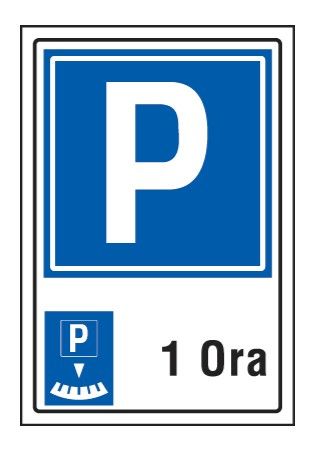 Cartello 40x60 cm Lamiera Scatolata Classe 1 PARCHEGGIO A DISCO ORARIO
