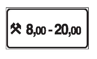 Cartello 50x25 cm Lamiera Scatolata RIFR. CL. 1 8:00-20:00 VALIDITÁ GIORNI FESTIVI
