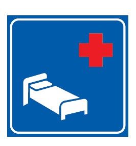 Cartello 60x60 cm Alluminio Scatolato Classe 1 OSPEDALE