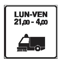 Cartello 60x60 cm Alluminio Scatolato Classe 1 PULIZIA MECCANICA DELLA STRADA