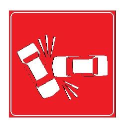 Cartello 60x60 cm Lamiera Scatolata Classe 1 INCIDENTE