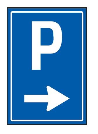 Cartello 60x90 cm Lamiera Scatolata Classe 1 PREAVVISO DI PARCHEGGIO A DESTRA