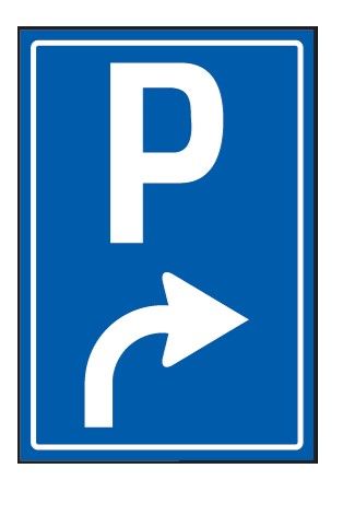 Cartello 60x90 cm Lamiera Scatolata CLASSE 2PREAVVISO DI PARCHEGGIO AVANTI