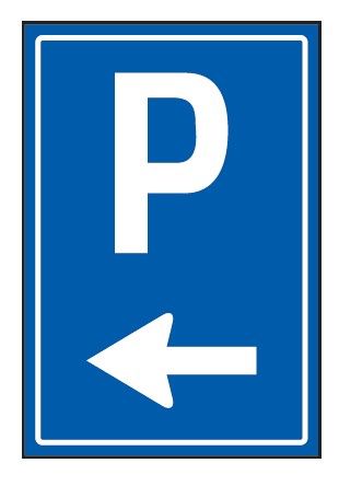 Cartello 60x90 cm Lamiera Scatolata CLASSE 2PREAVVISO DI PARCHEGGIO AVANTI A SINISTRA