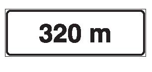 Cartello 80x27 cm Lamiera Scatolata Classe 1 DISTANZA