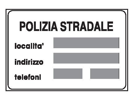 Cartello 90x60 cm Lamiera Scatolata Classe 2 POLIZIA STRADALE