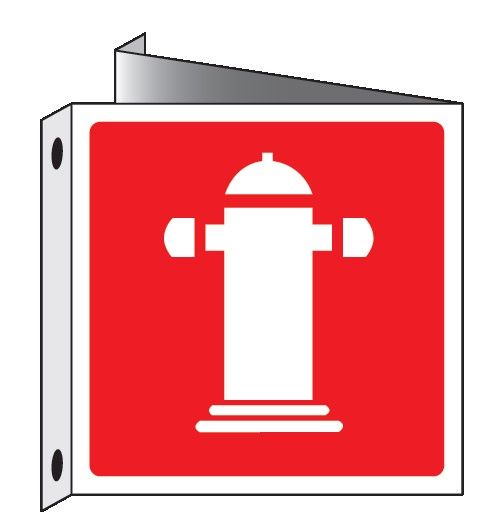 Cartello bifacciale in All. 245x245 IDRANTE SOPRASUOLO