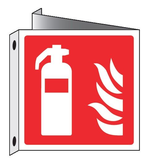 Cartello bifacciale in All. 400x400 ESTINTORE ANTINCENDIO