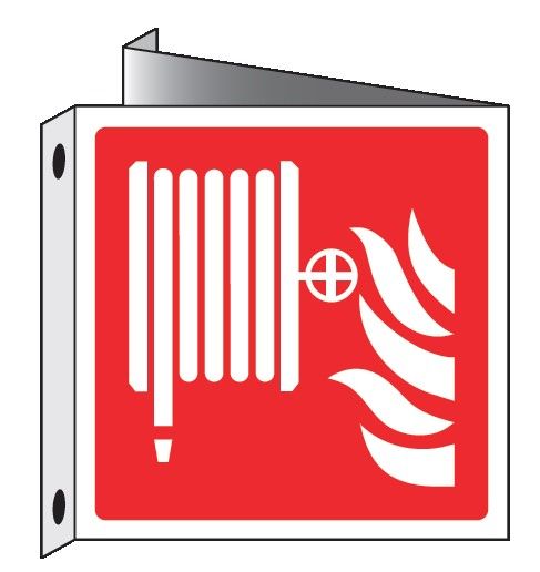 Cartello bifacciale in All. 400x400 LANCIA ANTINCENDIO