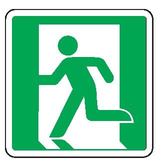 Cartello in All. 110x110 mm USCITA DI EMERGENZA A SX