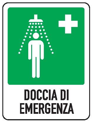 Cartello in All. 110x140 mm DOCCIA DI EMERGENZA