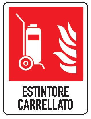 Cartello in All. 110x140 mm ESTINTORE CARRELLATO