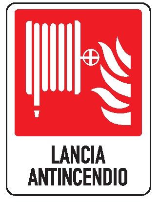 Cartello in All. 110x140 mm LANCIA ANTINCENDIO