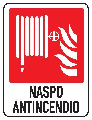 Cartello in All. 110x140 mm NASPO ANTINCENDIO