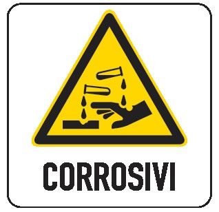 Cartello in All. 150x200 mm CORROSIVI