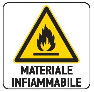 Cartello in All. 150x200 mm MATERIALE INFIAMMBILE