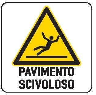 Cartello in All. 150x200 mm PAVIMENTO SCIVOLOSO