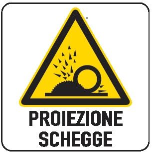 Cartello in All. 150x200 mm PROIEZIONE SCHEGGE