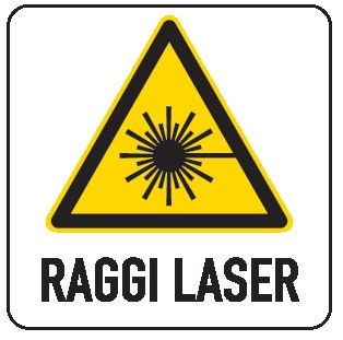 Cartello in All. 150x200 mm RAGGI LASER