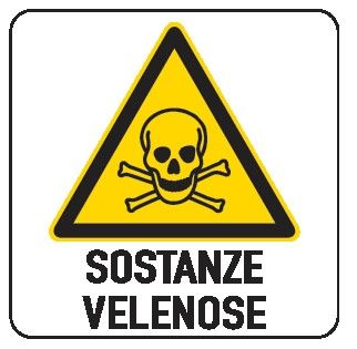 Cartello in All. 150x200 mm SOSTANZE VELENOSE