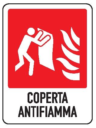 Cartello in All. 155x205 mm COPERTA ANTIFIAMMA
