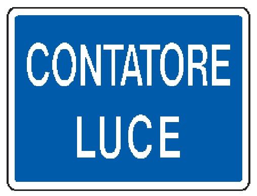 Cartello in All. 200x150 mm CONTATORE LUCE