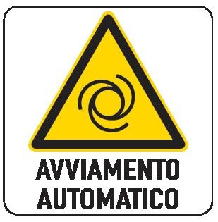 Cartello in All. 200x300 mm AVVIAMENTO AUTOMATICO