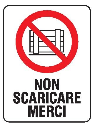 Cartello in All. 200x300 mm NON SCARICARE MERCI