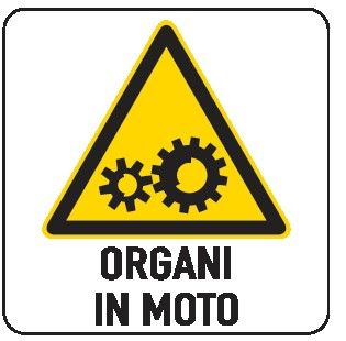 Cartello in All. 200x300 mm ORGANI IN MOTO