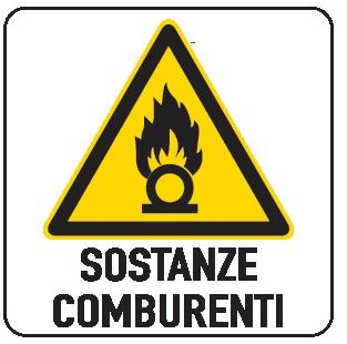 Cartello in All. 200x300 mm SOSTANZE COMBURENTI
