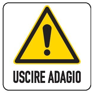 Cartello in All. 200x300 mm USCIRE ADAGIO