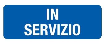 Cartello in All. 200x80 mm IN SERVIZIO