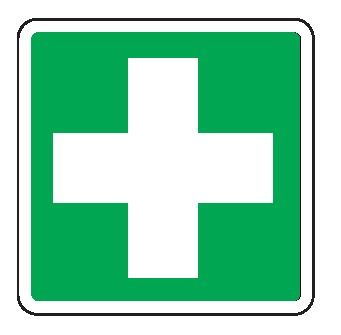 Cartello in All. 245x245 mm PRIMO SOCCORSO
