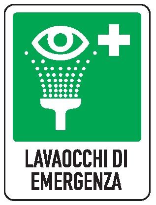 Cartello in All. 245x325 mm LAVAOCCHI DI EMERGENZA