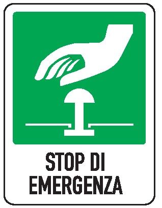 Cartello in All. 245x325 mm STOP DI EMERGENZA