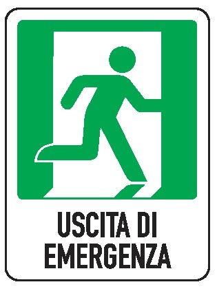 Cartello in All. 245x325 mm USCITA DI EMERGENZA A DX