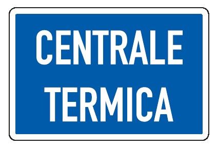 Cartello in All. 300x200 mm CENTRALE TERMICA