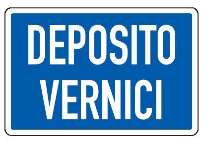 Cartello in All. 300x200 mm DEPOSITO VERNICI