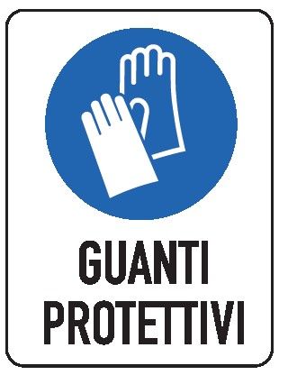 Cartello in All. 300x200 mm GUANTI PROTETTIVI