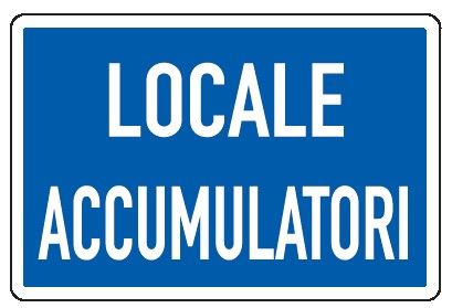 Cartello in All. 300x200 mm LOCALE ACCUMULATORI