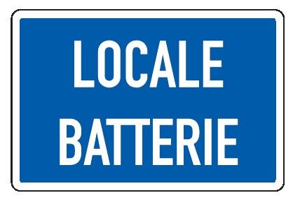 Cartello in All. 300x200 mm LOCALE BATTERIE
