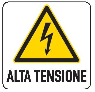 Cartello in All. 330x500 mm ALTA TENSIONE