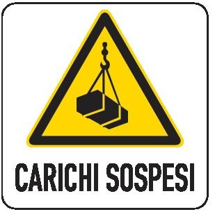 Cartello in All. 330x500 mm CARICHI SOSPESI